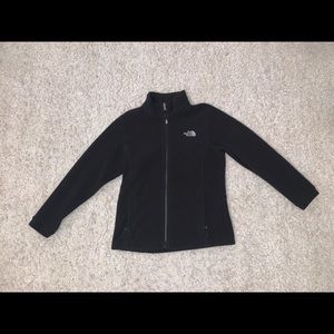 Black North face zip up jacket